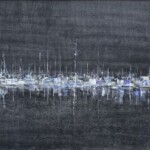 Umetnička slika More noću slikar Dragan Tasić - tehnika akril na platnu kaširano na kartonu - format slike sa ramom 32x42 cm - bez rama 20x30 cm - Cena umetničke slike 8850 dinara - izgled slike bez rama