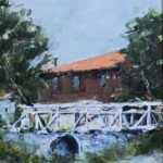Umetnička slika Vodenica slikar Dragan Tasić - tehnika akril na platnu kaširano na kartonu - format slike sa ramom 39x29 cm - bez rama 30x20 cm - Cena umetničke slike 8850 dinara - izgled slike bez rama