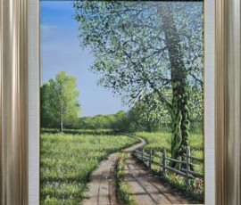 Umetnička slika Letnji put slikar Jadran Đukić- tehnika ulje na platnu - veličina slike bez rama 50x40 cm - sa ramom 69x59 cm - cena umetničke slike 28320 dinara - izgled slike sa ramom Umetnička slika Letnji put slikar Jadran Đukić- tehnika ulje na platnu - veličina slike bez rama 50x40 cm - sa ramom 69x59 cm - cena umetničke slike 28320 dinara - izgled slike sa ramom