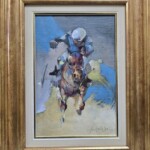 Umetnička slika Jahač 1 slikar Braca Đurković- tehnika ulje na platnu kaširano na lesonitu - veličina slike bez rama 30x20 cm - sa ramom 46x36 cm - cena umetničke slike 42480 dinara - izgled slike sa ramom Umetnička slika Jahač 1 slikar Braca Đurković- tehnika ulje na platnu kaširano na lesonitu - veličina slike bez rama 30x20 cm - sa ramom 46x36 cm - cena umetničke slike 42480 dinara - izgled slike sa ramom