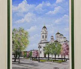 Umetnička slika Smederevo crkva slikar Jadran Đukić- tehnika ulje na platnu - veličina slike bez rama 40x30 cm - sa ramom 50x40 cm - cena umetničke slike 16520 dinara - izgled slike sa ramom Umetnička slika Smederevo crkva slikar Jadran Đukić- tehnika ulje na platnu - veličina slike bez rama 40x30 cm - sa ramom 50x40 cm - cena umetničke slike 16520 dinara - izgled slike sa ramom
