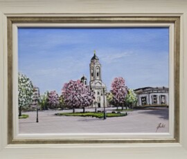 Umetnička slika Smederevo trg slikar Jadran Đukić- tehnika ulje na platnu - veličina slike bez rama 25x35 cm - sa ramom 35x45 cm - cena umetničke slike 14160 dinara - izgled slike sa ramom Umetnička slika Smederevo trg slikar Jadran Đukić- tehnika ulje na platnu - veličina slike bez rama 25x35 cm - sa ramom 35x45 cm - cena umetničke slike 14160 dinara - izgled slike sa ramom