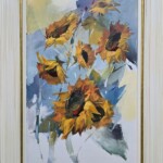 Umetnička slika Suncokreti I slikar Braca Đurković- tehnika akril ulje na platnu - veličina slike bez rama 60x35 cm - sa ramom 75x50 cm - cena umetničke slike 134520 dinara - izgled slike sa ramom Umetnička slika Suncokreti I slikar Braca Đurković- tehnika akril ulje na platnu - veličina slike bez rama 60x35 cm - sa ramom 75x50 cm - cena umetničke slike 134520 dinara - izgled slike sa ramom