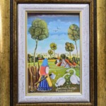Umetnička slika Mama slikar Juraj Lavroš- Naiva Kovačica - tehnika ulje na platnu kaširano na kartonu - veličina slike bez rama 18x12 cm - sa ramom 29x23 cm - cena umetničke slike 17700 dinara - izgled slike sa ramom. Umetnička slika Mama slikar Juraj Lavroš- Naiva Kovačica - tehnika ulje na platnu kaširano na kartonu - veličina slike bez rama 18x12 cm - sa ramom 29x23 cm - cena umetničke slike 17700 dinara - izgled slike sa ramom.
