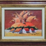 Umetnička slika Bundeva VI slikar Janoš Mesaroš- tehnika kombinovana tehnika lak pastel - veličina slike bez rama 25x35 cm - sa ramom 43x53 cm - cena umetničke slike 35400 dinara - izgled slike sa ramom. Umetnička slika Bundeva VI slikar Janoš Mesaroš- tehnika kombinovana tehnika lak pastel - veličina slike bez rama 25x35 cm - sa ramom 43x53 cm - cena umetničke slike 35400 dinara - izgled slike sa ramom.