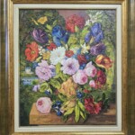 Umetnička slika Cveće 2 slikar Olja Nikonova- tehnika ulje na platnu - veličina slike bez rama 55x46 cm - sa ramom 73x64 cm - cena umetničke slike 53100 dinara - izgled slike sa ramom.