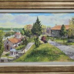 Umetnička slika Kalemegdan slikar Olja Nikonova- tehnika ulje na platnu - veličina slike bez rama 35x55 cm - sa ramom 51x71 cm - cena umetničke slike 46020 dinara - izgled slike sa ramom.