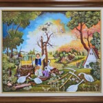 Umetnička slika Komšinica slikar Juraj Lavroš- Naiva Kovačica - tehnika ulje na platnu - veličina slike bez rama 50x60 cm - sa ramom 62x72 cm - cena umetničke slike 88500 dinara - izgled slike sa ramom. Umetnička slika Komšinica slikar Juraj Lavroš- Naiva Kovačica - tehnika ulje na platnu - veličina slike bez rama 50x60 cm - sa ramom 62x72 cm - cena umetničke slike 88500 dinara - izgled slike sa ramom.