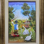Umetnička slika Kosač i guske slikar Juraj Lavroš- Naiva Kovačica - tehnika ulje na platnu - veličina slike bez rama 30x20 cm - sa ramom 42x32 cm - cena umetničke slike 47200 dinara - izgled slike sa ramom. Umetnička slika Kosač i guske slikar Juraj Lavroš- Naiva Kovačica - tehnika ulje na platnu - veličina slike bez rama 30x20 cm - sa ramom 42x32 cm - cena umetničke slike 47200 dinara - izgled slike sa ramom.