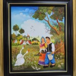 Umetnička slika Odlazak u polje slikar Juraj Lavroš- Naiva Kovačica - tehnika ulje na platnu - veličina slike bez rama 30x25 cm - sa ramom 39x34 cm - cena umetničke slike 47200 dinara - izgled slike sa ramom. Umetnička slika Odlazak u polje slikar Juraj Lavroš- Naiva Kovačica - tehnika ulje na platnu - veličina slike bez rama 30x25 cm - sa ramom 39x34 cm - cena umetničke slike 47200 dinara - izgled slike sa ramom.