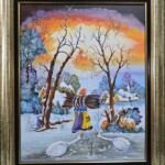 Umetnička slika Sakupljanje drva slikar Juraj Lavroš- Naiva Kovačica - tehnika ulje na platnu - veličina slike bez rama 50x40 cm - sa ramom 63x53 cm - cena umetničke slike 70800 dinara - izgled slike sa ramom. Umetnička slika Sakupljanje drva slikar Juraj Lavroš- Naiva Kovačica - tehnika ulje na platnu - veličina slike bez rama 50x40 cm - sa ramom 63x53 cm - cena umetničke slike 70800 dinara - izgled slike sa ramom.