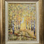 Umetnička slika Jesen 1 slikar Aleksandar Injac- tehnika ulje na platnu - veličina slike bez rama 40x30 cm - sa ramom 56x66 cm - cena umetničke slike 17700 dinara - izgled slike sa ramom.