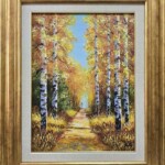 Umetnička slika Jesen 4 slikar Aleksandar Injac- tehnika ulje na platnu - veličina slike bez rama 40x30 cm - sa ramom 56x66 cm - cena umetničke slike 17700 dinara - izgled slike sa ramom.