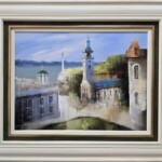 Umetnička slika Saborna crkva slikar Dejan Slepčević- tehnika ulje na platnu - veličina slike bez rama 30x40 cm - sa ramom 50x60 cm - cena umetničke slike 30680 dinara - izgled slike sa ramom.