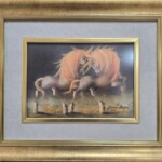 Umetnička slika Braon srce VI slikar Janoš Mesaroš- tehnika pastel - veličina slike bez rama 21x30 cm - sa ramom 43x51 cm - cena umetničke slike 33040 dinara - izgled slike sa ramom i staklom.