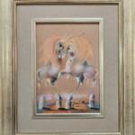 Umetnička slika Nežnost VI slikar Janoš Mesaroš- tehnika pastel - veličina slike bez rama 30x21 cm - sa ramom 51x43 cm - cena umetničke slike 33040 dinara - izgled slike sa ramom i staklom.