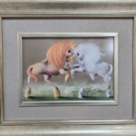 Umetnička slika Šareno VI slikar Janoš Mesaroš- tehnika pastel - veličina slike bez rama 21x30 cm - sa ramom 43x51 cm - cena umetničke slike 33040 dinara - izgled slike sa ramom i staklom.
